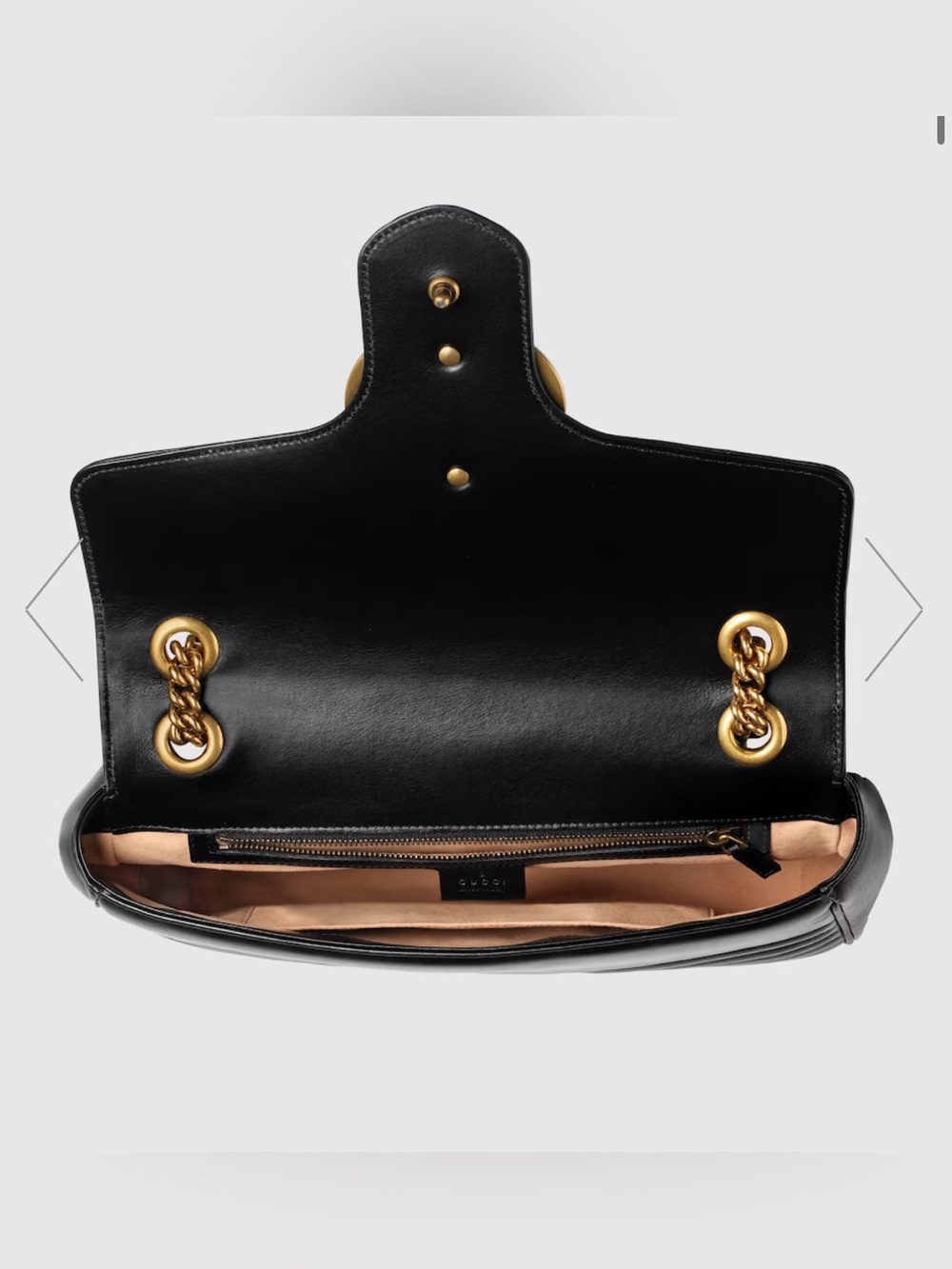 Gucci - GG MARMONT MEDIUM SHOULDER BAG & WALLET - Black Leather, Gold Hardware - Picture 6 of 9